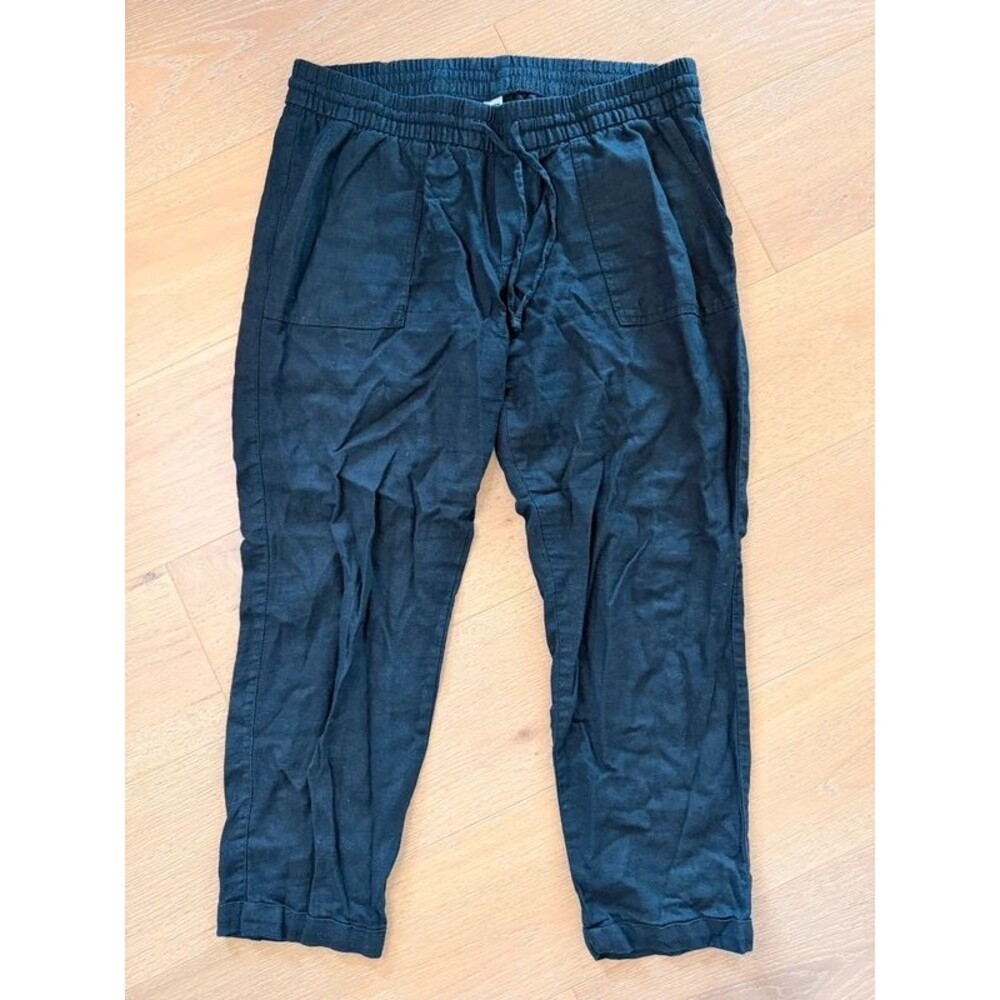 Old Navy Linen Black Pants Womens size Medium